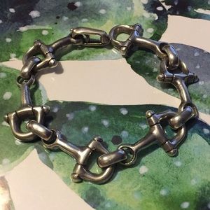 sterling silver bracelet horse bit links